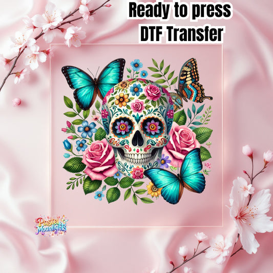 Skull Design 19 DTF Print Ready to Press