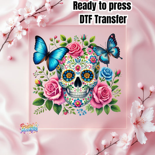 Skull Design 8 DTF Print Ready to Press