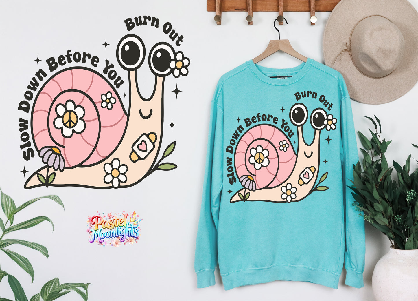 Slow Down Before You Burn Out DTF Print Ready to Press