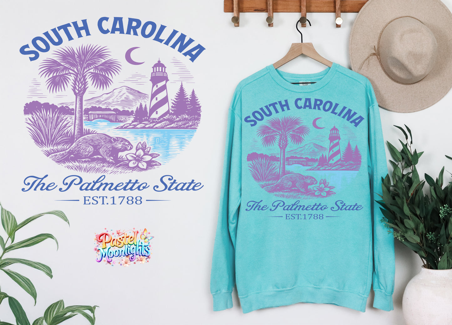 South Carolina The Palmetto State DTF Print Ready to Press