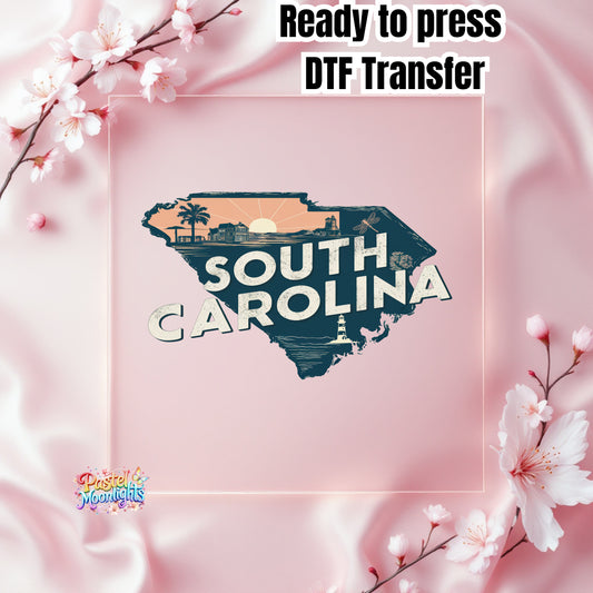 South Carolina The Palmetto State DTF Print Ready to Press