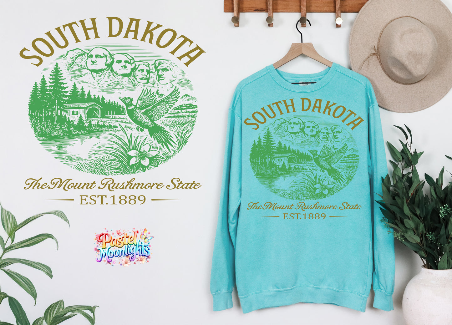 South Dakota The Mount Rushmore State DTF Print Ready to Press
