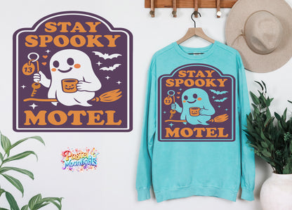 Stay Spooky Motel 1 DTF Print Ready to Press