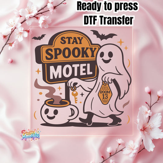 Stay Spooky Motel DTF Print Ready to Press