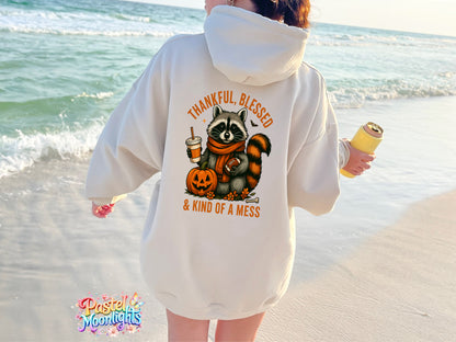 THANKFUL BLESSED & KIND OF A MESS DTF Print Ready to Press