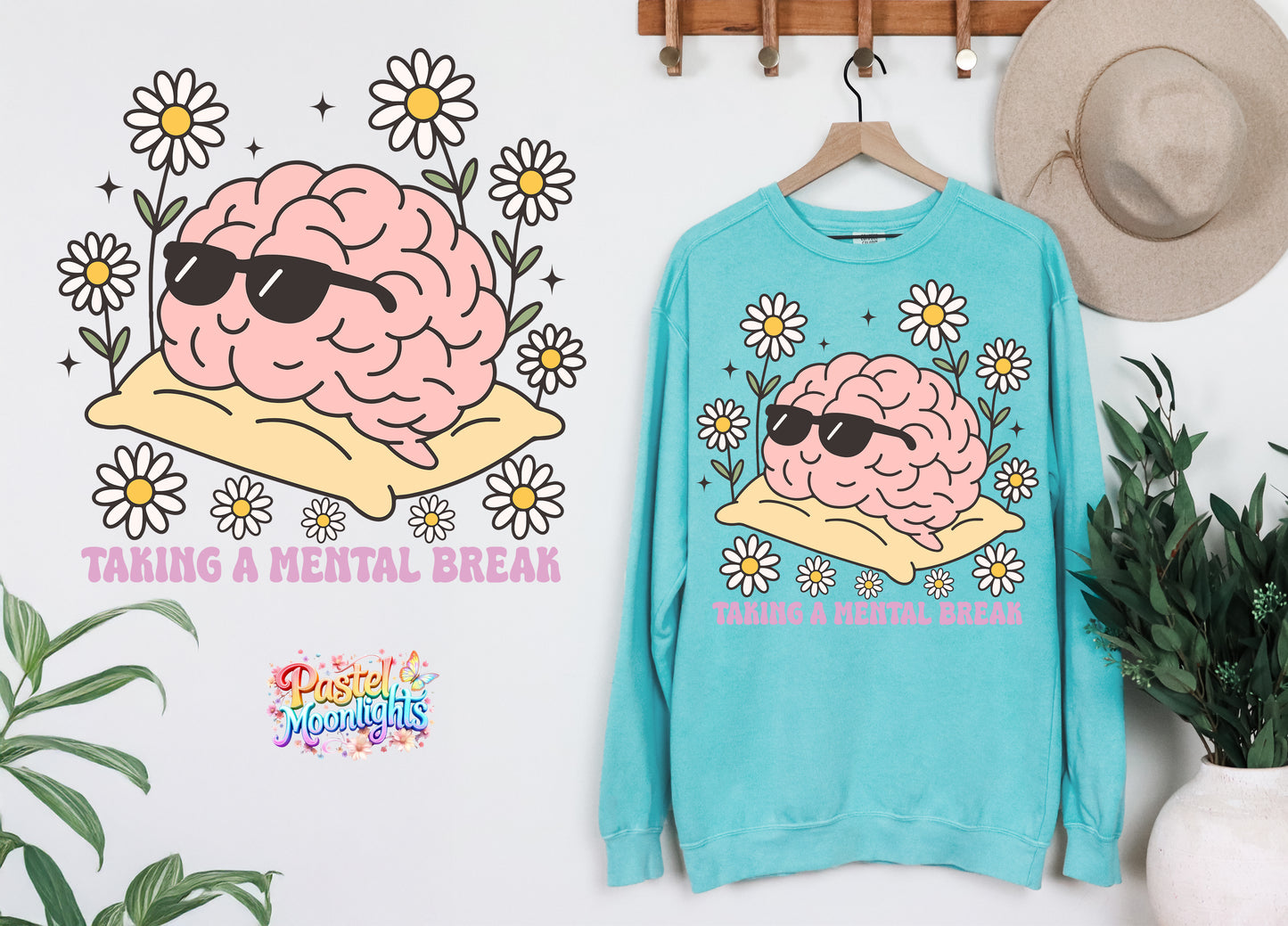 Taking a Mental Break DTF Print Ready to Press