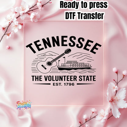 Tennessee The Volunteer State DTF Print Ready to Press