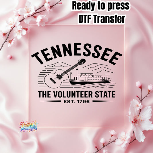 Tennessee The Volunteer State DTF Print Ready to Press