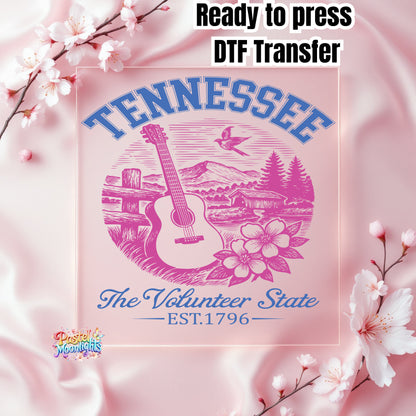 Tennessee The Volunteer State DTF Print Ready to Press