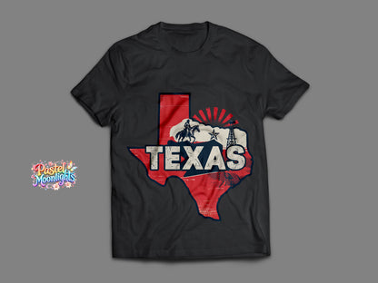 Texas The Lone Star State DTF Print Ready to Press