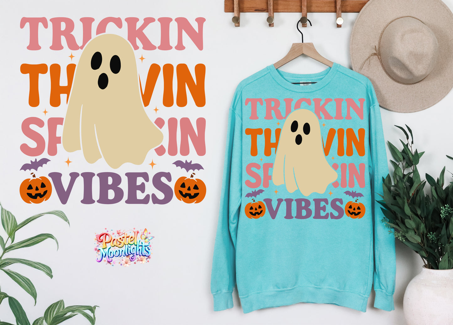 Trickin  Thrivin Spookin DTF Print Ready to Press