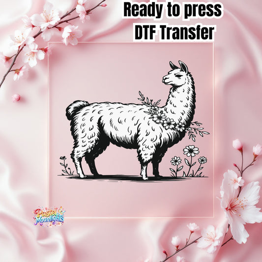 Llama Design 18 DTF Print Ready to Press