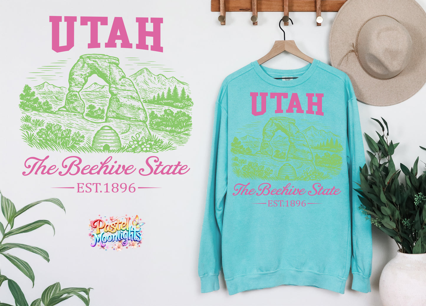 Utah The Beehive State DTF Print Ready to Press