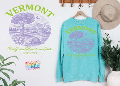 Vermont The Green Mountain State DTF Print Ready to Press