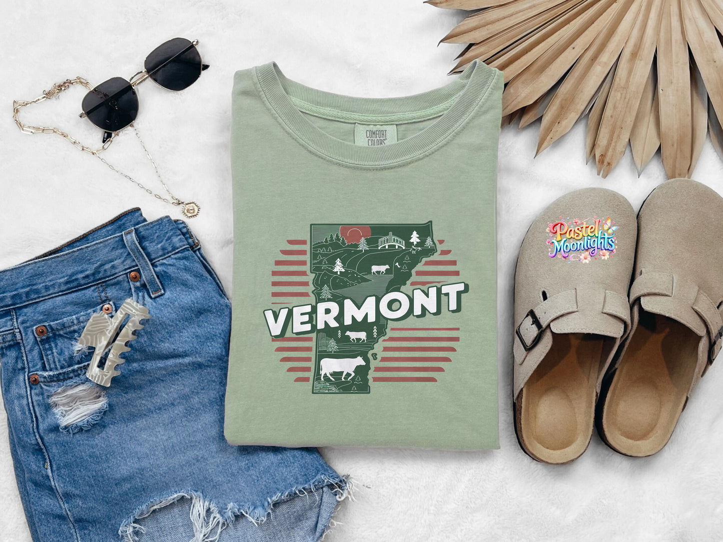 Vermont The Green Mountain State DTF Print Ready to Press
