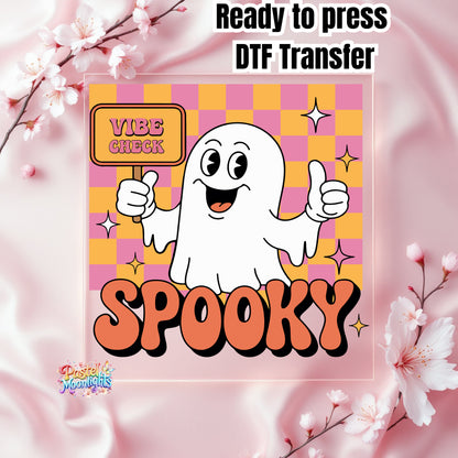 Vibe Check  Spooky DTF Print Ready to Press