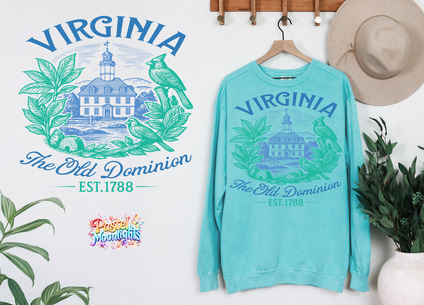 Virginia The Old Dominion DTF Print Ready to Press