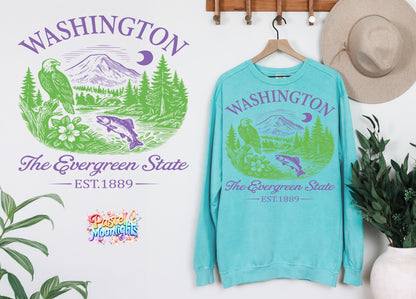 Washington The Evergreen State DTF Print Ready to Press