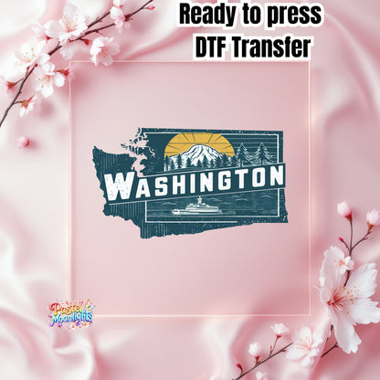 Washington The Evergreen State DTF Print Ready to Press