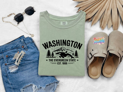 Washington The Evergreen State DTF Print Ready to Press