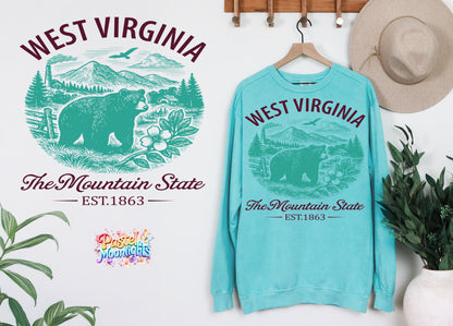 West Virginia The Mountain State DTF Print Ready to Press