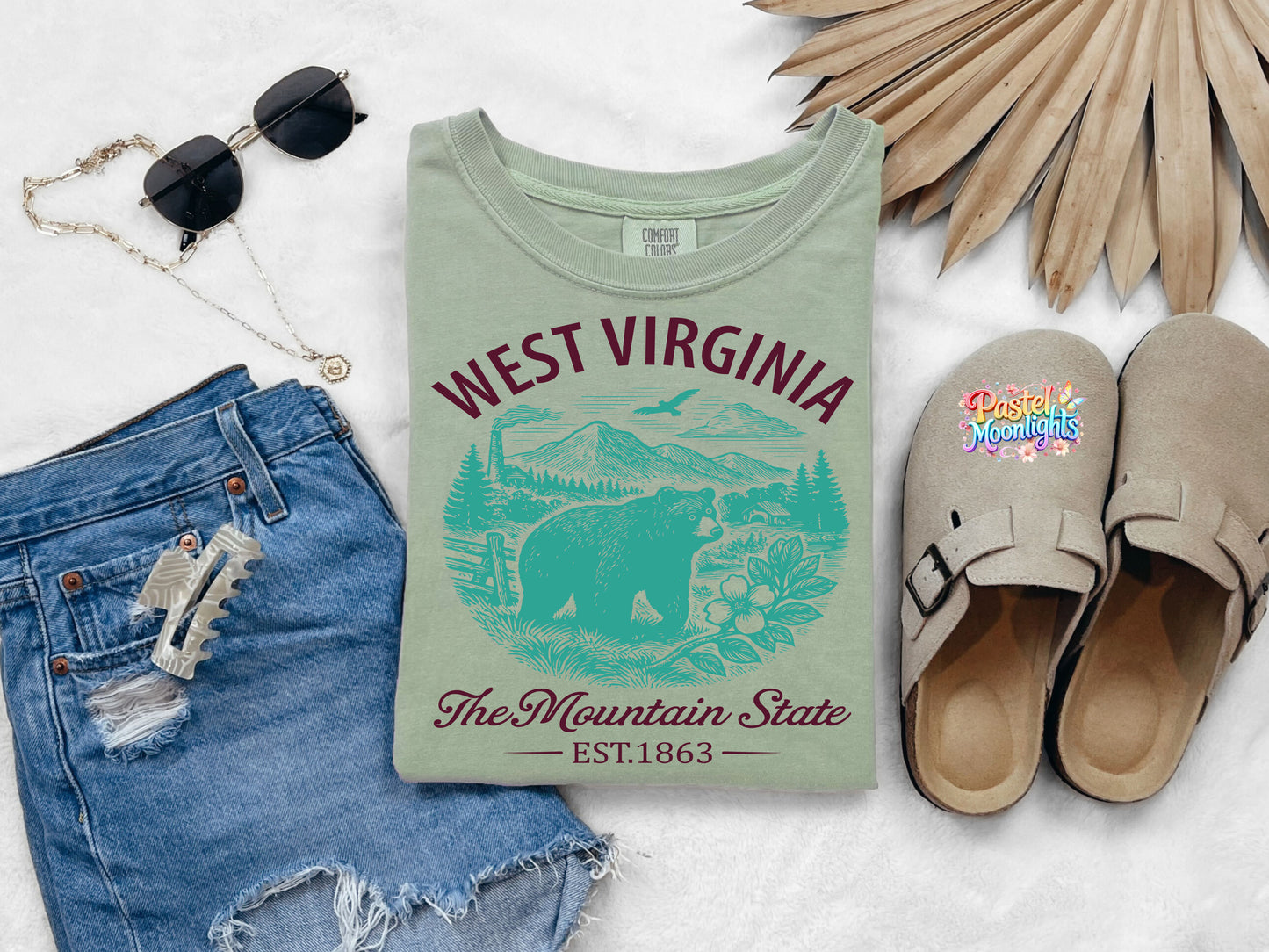 West Virginia The Mountain State DTF Print Ready to Press