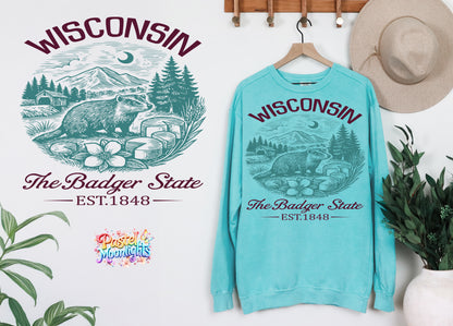 Wisconsin The Badger State DTF Print Ready to Press
