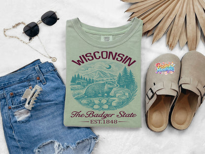 Wisconsin The Badger State DTF Print Ready to Press