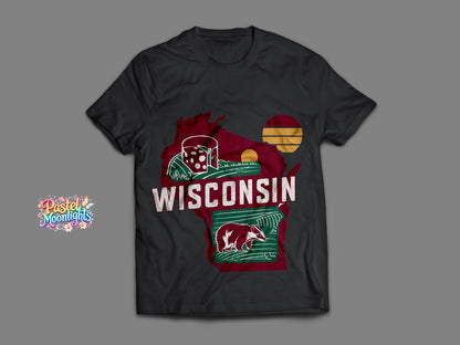 Wisconsin The Badger State DTF Print Ready to Press