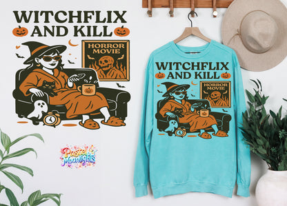 Witchflix and kill 1 DTF Print Ready to Press