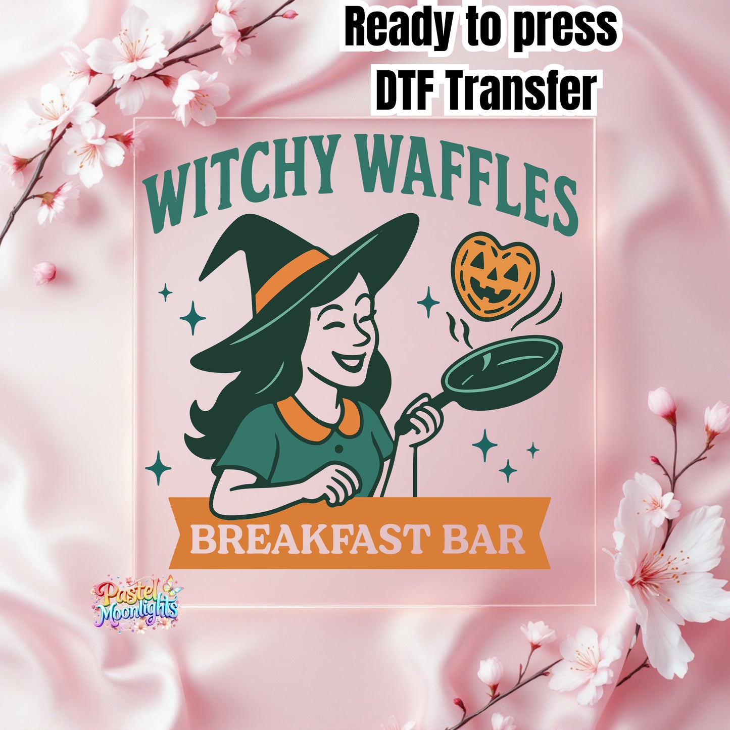 Witchy waffles breakfast bar DTF Print Ready to Press