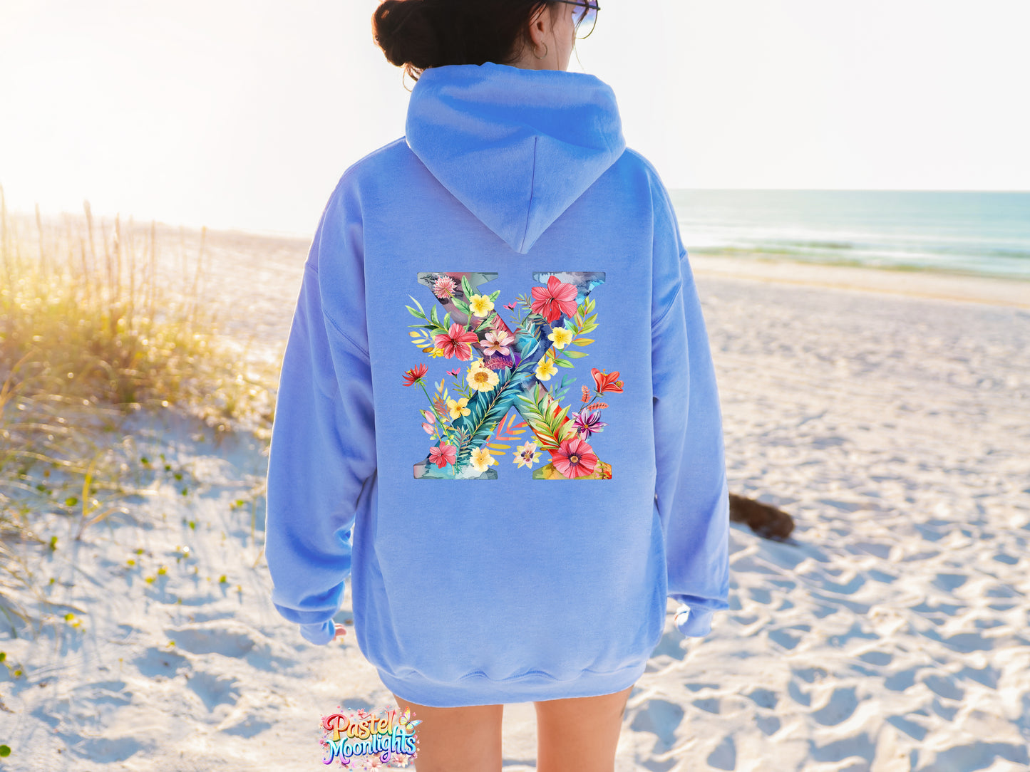 Flower Letter Design X DTF Print Ready to Press