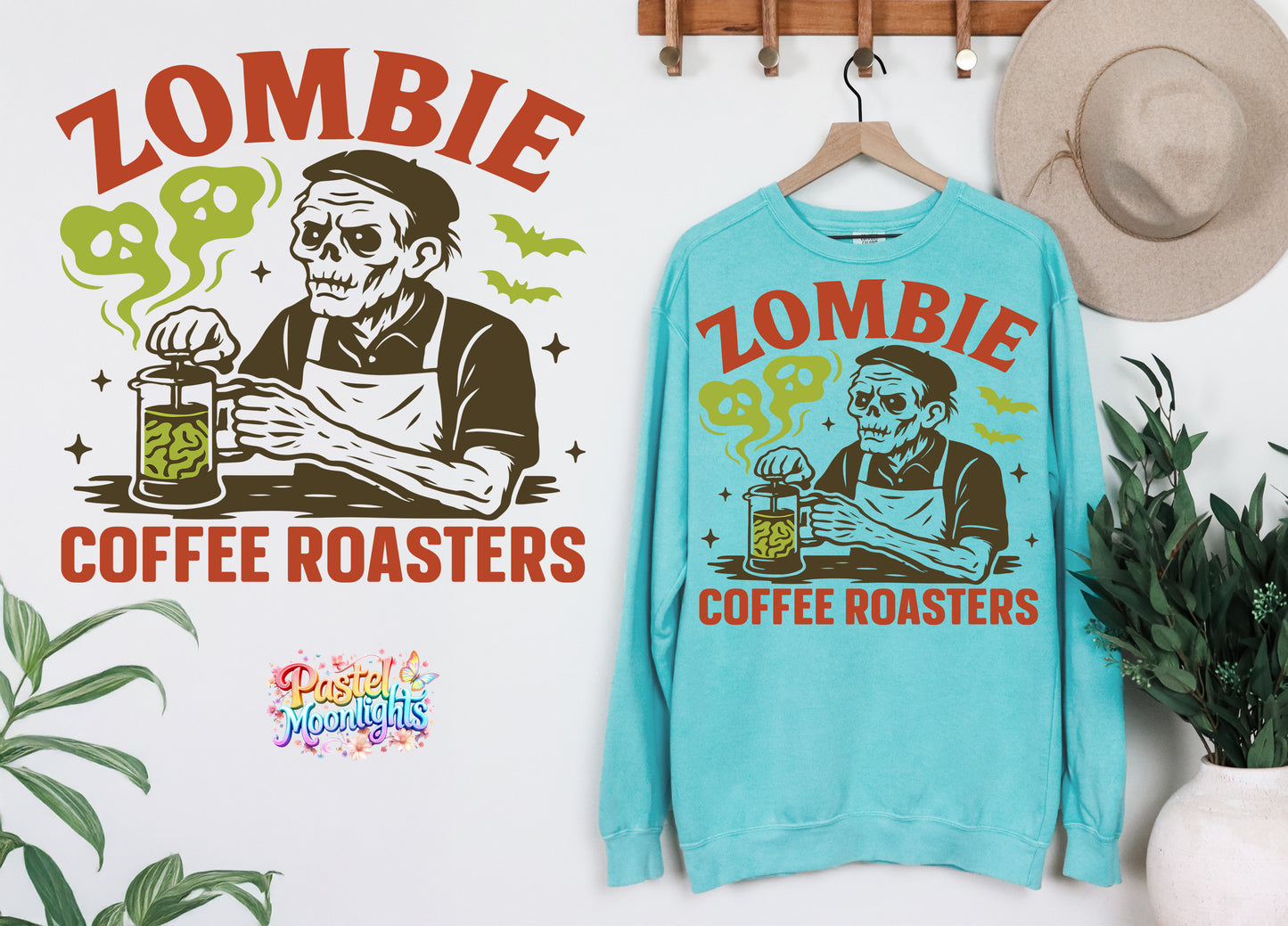 Zombie Coffee Roasters DTF Print Ready to Press