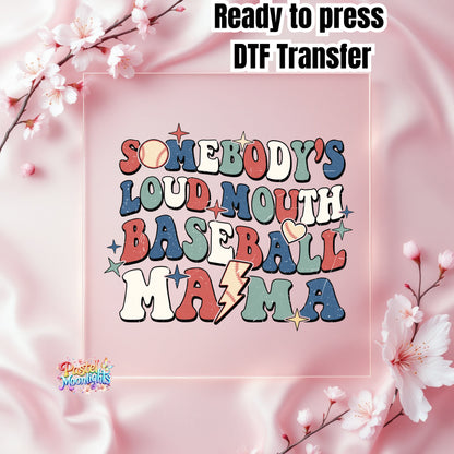 Baseball Design 2 DTF Print Ready to Press