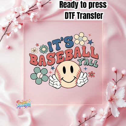 Baseball Design 5 DTF Print Ready to Press