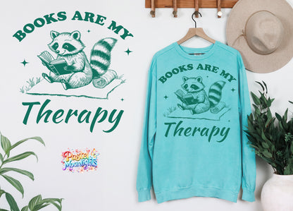 Books are my therapy DTF Print Ready to Press