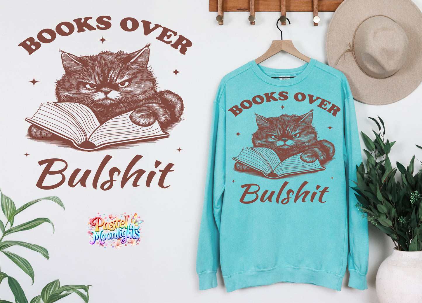 Books over bulshit DTF Print Ready to Press