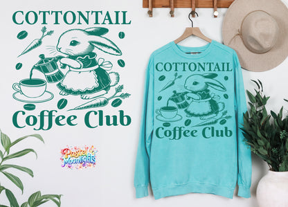 Cotton tail coffee club coffee makes me hoppy DTF Print Ready to Press
