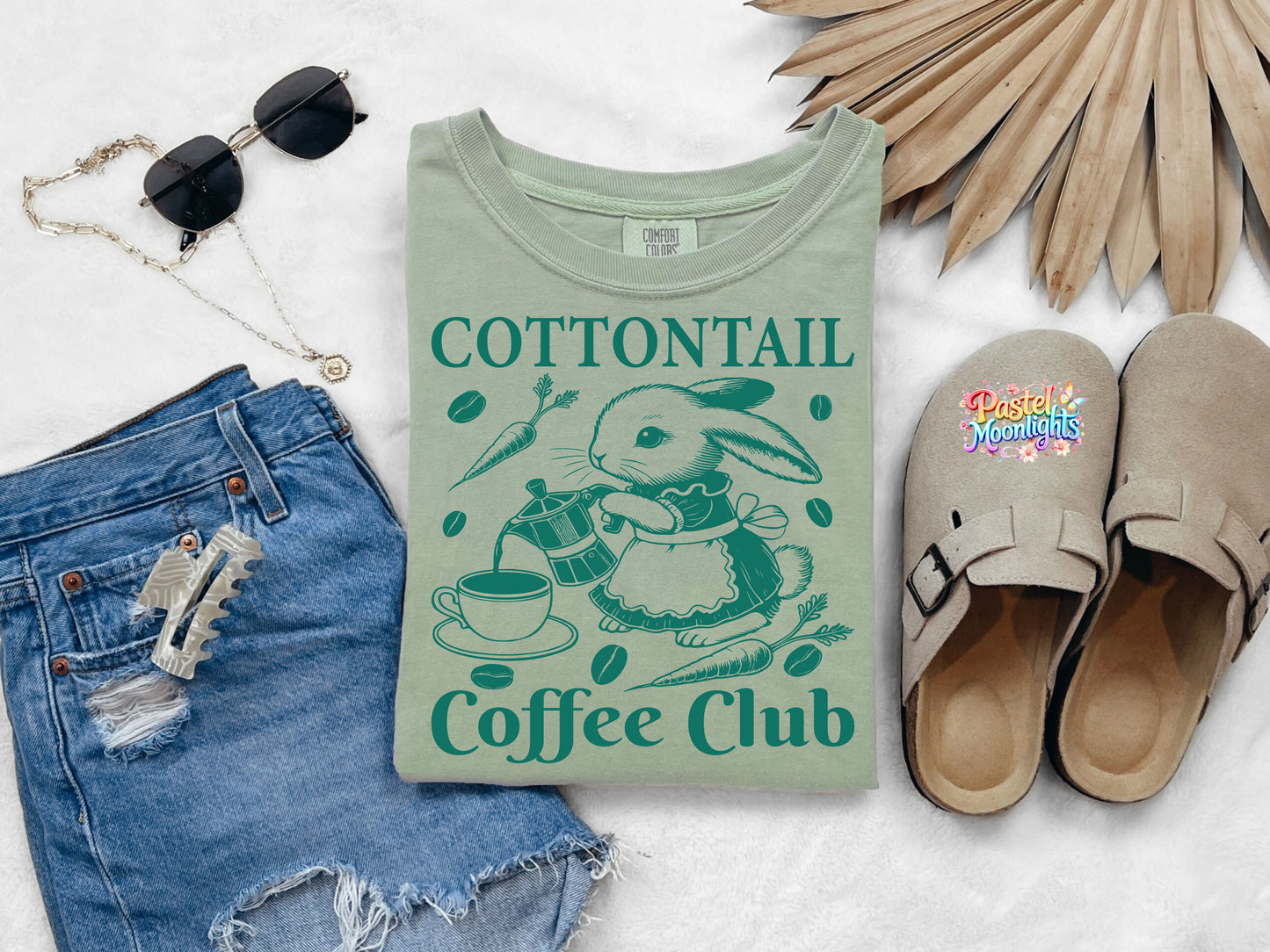 Cotton tail coffee club coffee makes me hoppy DTF Print Ready to Press