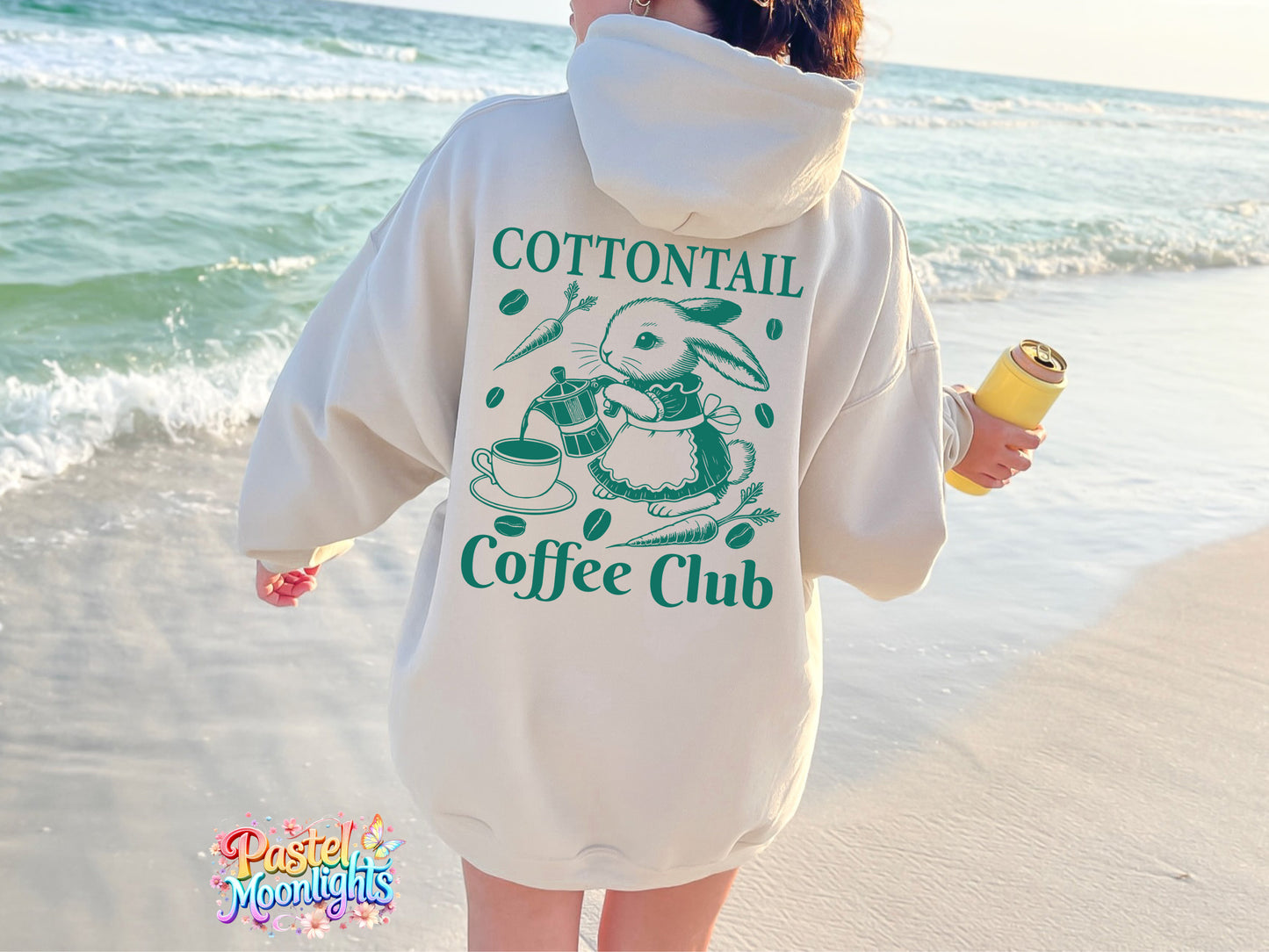 Cotton tail coffee club coffee makes me hoppy DTF Print Ready to Press