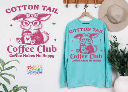 Cottontail coffee club DTF Print Ready to Press