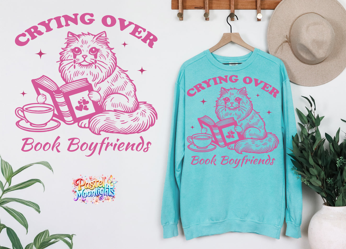 Crying over book boyfriends DTF Print Ready to Press