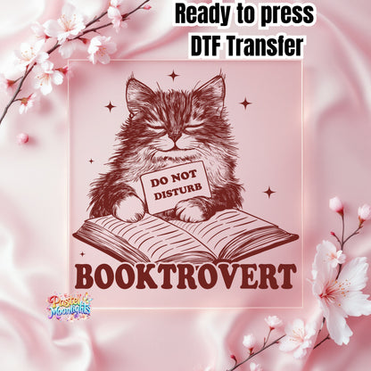 Do not disturb booktrovert DTF Print Ready to Press
