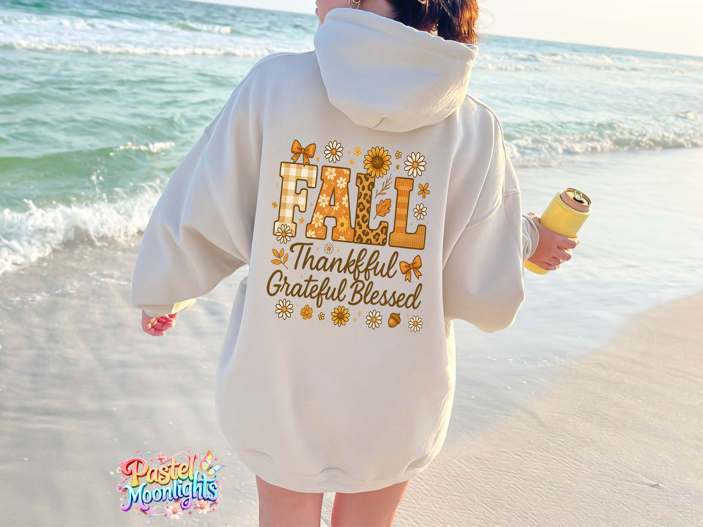 Fall Thankful Grateful Blessed DTF Print Ready to Press