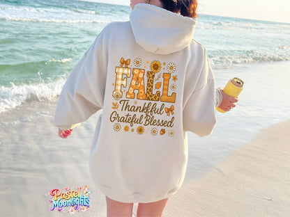 Fall Thankful Grateful Blessed DTF Print Ready to Press