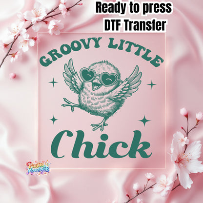 Groovy little chick DTF Print Ready to Press