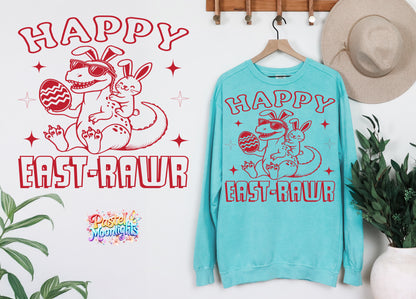 Happy east rawr Red DTF Print Ready to Press