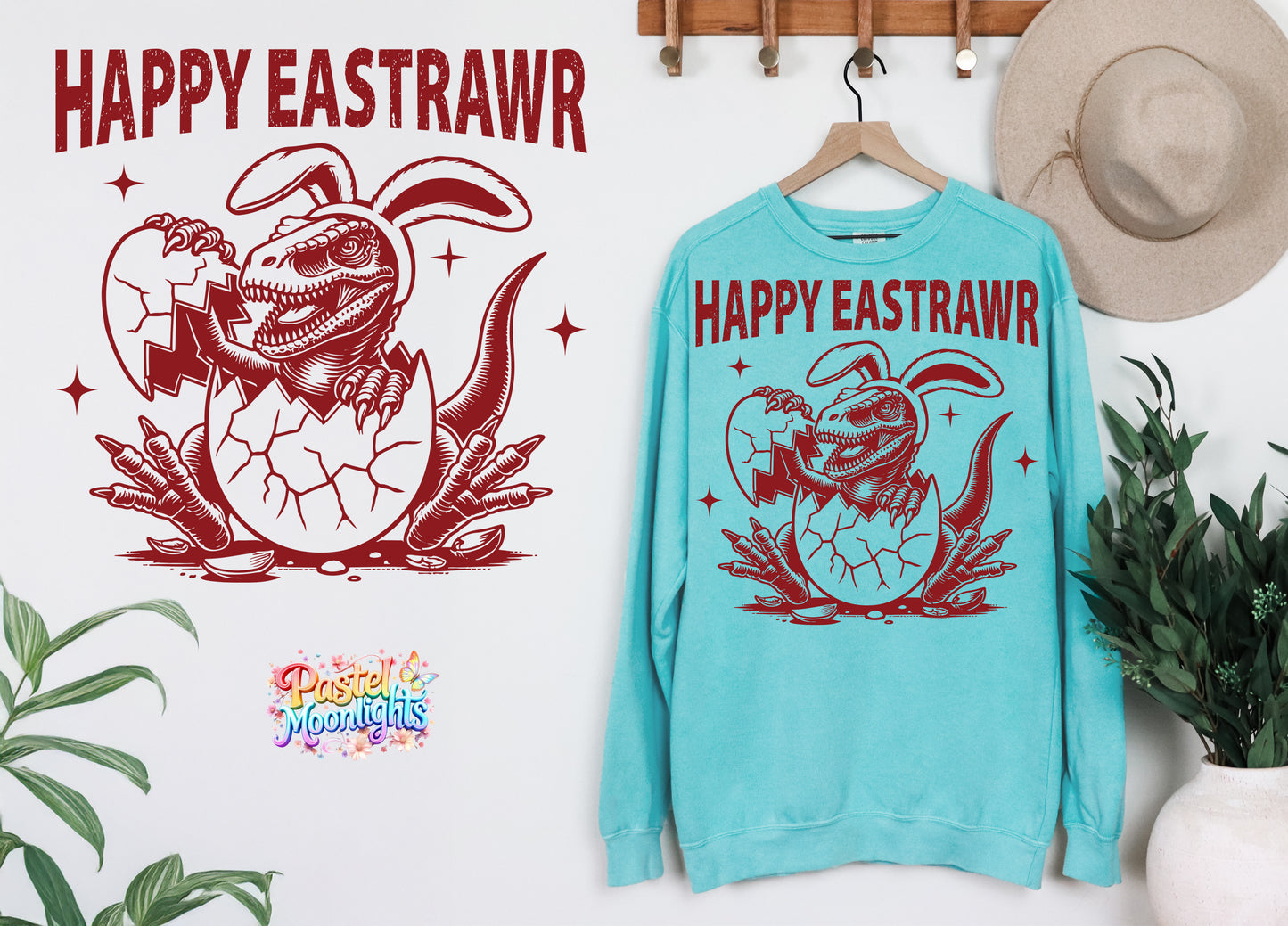 Happy eastrawr DTF Print Ready to Press