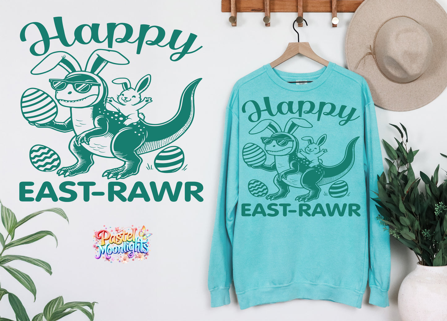 Happy east rawr DTF Print Ready to Press