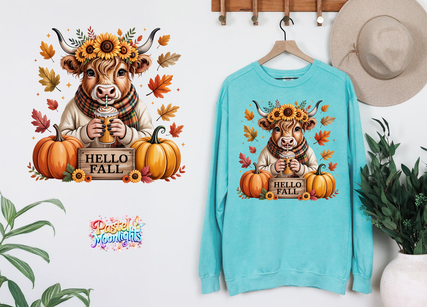 Hello fall DTF Print Ready to Press